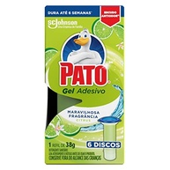 Pato Desodorizador Sanitário Gel Adesivo Citrus - 6 Discos Refil para Banheiro Perfumado - imagem 2