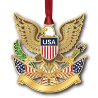 Beacon Design Ornamento Patriótico com Águia e Bandeira - 7cm Multicolorido - imagem 2