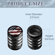 Tampas de Válvula de Pneu Patriotismo Americano - Metal Premium (12 Unidades) - imagem 3
