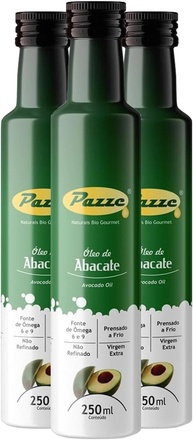 Kit 3 Óleo Azeite de Abacate Extra Virgem Pazze 250ml - imagem 1