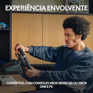 Volante Logitech G920 Driving Force e Pedais com Force Feedback para Xbox Series X|S, Xbox One, PC, Mac - imagem 3