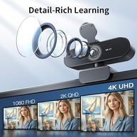 EMEET Webcam NOVA 4K para PC - Ultra 4K HD, foco automático PDAF, microfones com cancelamento de ruído duplo, FOV de 73°, correção automática de luz, USB-A, capa de privacidade, ideal para reuniões de - imagem 3