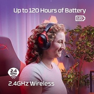 Headset Wireless HyperX Cloud III - Gamer para PC, PS5, PS4, Bateria de até 120h, 2,4 GHz, Drivers 53mm, Espuma Viscoelástica, Estrutura Durável, Microfone 10mm, Preto (77Z45AA) - imagem 2