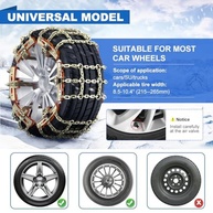 Correntes de Neve Universais 8 Pçs: Segurança Antiderrapante para Carros, SUVs e Caminhonetes - imagem 3