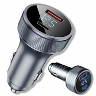 Carregador Turbo Veicular 54W PD USB-C + USB com Display LED - Carregamento Rápido Android/iOS - imagem 2