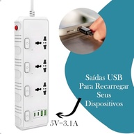 Extensão Elétrica Inteligente com USB-C PD e Tomada Universal: Organize e Carregue Tudo! - imagem 5