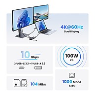 Hub USB C UGREEN 10Gbps: Conecte Tudo com 4K60Hz, HDMI e PD100W - imagem 2