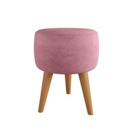Puff Redondo Estofado com Pé Palito - Assento Confortável e Decoração Moderna (Rose) - imagem 4