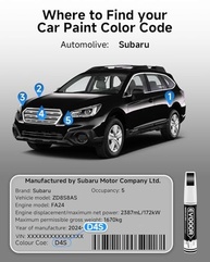 Tinta de Retoque D4S Crystal Black Pearl para Subaru - Caneta 2 em 1 com Microaplicadores - imagem 4