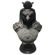 Estátua Decorativa de Rá, Deus do Sol Egípcio - Peça Mística em Preto Fosco para Altar e Decoração - imagem 1