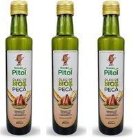 Kit 3 Óleo de Noz Pecã, Nozes Pitol, Extra Virgem, 250ml - imagem 1