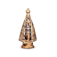 Imagem de Nossa Senhora Aparecida 30cm em Gesso Dourado - Peça Artesanal para Oratório e Decoração - imagem 2