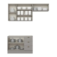 Cozinha Compacta 3 Peças 100% MDF Americana Cinza – Moderna, Resistente e com Amortecedores - imagem 5