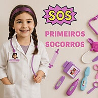 Kit Médico Infantil: Brincadeira de Doutora Rosa 14 Peças - imagem 1