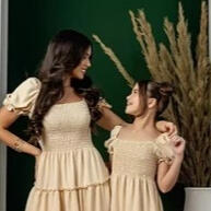 Vestidos Longos Mãe e Filha Princesinhas CREPE (2 Peças) - imagem 2