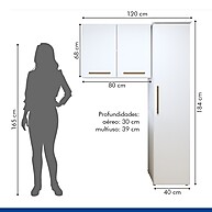 Armário Multiuso e Aéreo para Lavanderia: Organize Seu Espaço em 2 Peças - imagem 2
