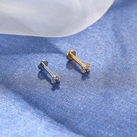 Piercing Aço Cirúrgico Zircônia: Kit 2 Peças! - imagem 2
