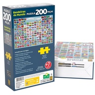 Quebra-Cabeça Bandeiras do Mundo: 200 Peças! - imagem 2