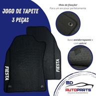 Jogo de Tapetes Automotivos Emborrachados Fiesta 2000-2015 - 3 Peças com Bordado Exclusivo - imagem 5