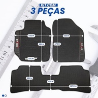 Jogo de Tapetes Automotivos Emborrachados para Toyota Etios Hatch (2010-2023) - 3 Peças Premium - imagem 3