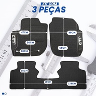 Jogo de Tapetes Automotivos Emborrachados Premium para Honda City (2015-2021) - 3 Peças - imagem 3