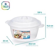 Panelas Micro-ondas Elegance 2,6L: Kit 3 Peças - imagem 2