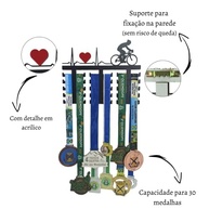 Quadro Expositor de Medalhas para Ciclistas - Porta Medalhas MDF com Design Moderno para 30 Peças - imagem 4