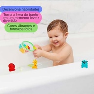 Brinquedo Infantil Bebê Premium Para Banho - Kit 4 Peças com Peneira e Bichinhos de Vinil com Som - Felix Magazine - imagem 5