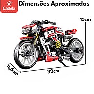 Moto de Blocos Montar Castela: 467 Peças! - imagem 2