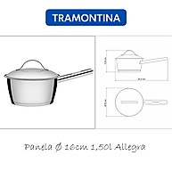 Jogo de Panelas Tramontina Allegra Aço Inox 5 Peças - imagem 2