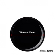 Pratos de Vidro de Sobremesa Preto 9cm - Jogo com 6 Peças - imagem 2