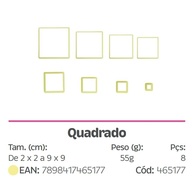 Cortadores Quadrados Blue Star: Kit 8 Peças - imagem 2