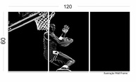 Quadro Michael Jordan Basquete Decorativo - Tela em Tecido 3 Peças 120x60cm - imagem 3