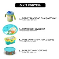 Conjunto Alimentação Baby Azul - 4 Peças Seguro e Prático para Refeições Saudáveis - imagem 5