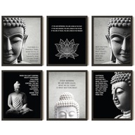 Sacred Tranquility - Pôsteres de Arte Budista para Casa | 6 Peças 20x25cm | Decoração Zen e Meditação - imagem 1