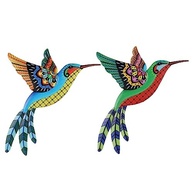 2 Peças Decoração de Parede com Pássaros e Beija-Flores - Artesanato Durável para Interiores e Exteriores - imagem 2
