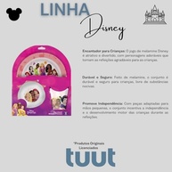 Conjunto Tuut Disney Princesas - 3 Peças em Melamine Rosa 22cm - imagem 3