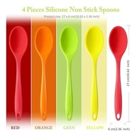 Conjunto de Colheres de Silicone Resistentes ao Calor - 4 Peças Antiaderentes para Cozinhar, Mexer e Servir - imagem 4