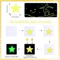 Adesivos de Parede Estrelas que Brilham no Escuro - 100 Peças Multicoloridas para Decoração Infantil e Sala de Estar - imagem 4