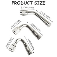 Extensor de Válvula de Pneu Heran 6 Peças: Ângulos 45°, 90°, 135° para Carros, Motos e Trailers - imagem 3