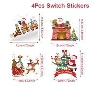 Adesivos de Interruptor de Natal - 4 Peças Decorativas para Casa e Escritório - imagem 2