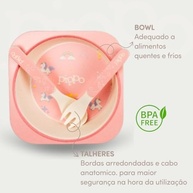 Kit Alimentação Infantil em Fibra de Bambu - 5 Peças Seguras e Sustentáveis | Pippo Unicórnio - imagem 5