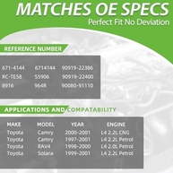Conjunto de 4 peças de fios de vela de ignição 90919-22400 RC-TE58 8916 e 4 velas de ignição irídio conjunto compatível com Toyota Camry Solara RAV4 - L4 2.0 2.2 - imagem 3