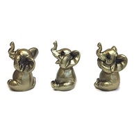 Trio de Elefantes Decorativos em Resina - Kit com 3 Peças Coloridas para Decoração de Ambientes - imagem 5