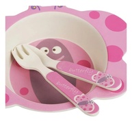 Kit Alimentação Borboleta 3 Peças Eco Girotondo Baby - Rosa e Branco - imagem 5