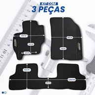 Jogo de Tapetes Automotivos Emborrachados para Renault Oroch 2020-2025 (3 Peças) - imagem 3