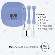 Kit Infantil para Refeição Disney Mickey - 5 Peças com Estampa Exclusiva - imagem 5