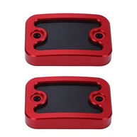 Tampa Reservatório Fluido Freio Dianteiro Alumínio CNC Vermelha para Yamaha NMAX 155/125 (2 Peças) - imagem 2