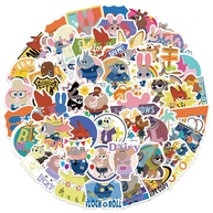 Adesivos Zootopia para Garrafas de Água - 50 Peças Impermeáveis e Modernos para Personalizar Copos, Celulares e Mais - imagem 1