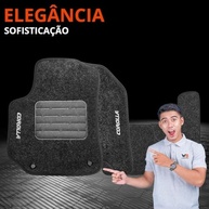 Tapete Carpete Automotivo Corolla 2009-2015 Grafite Kit 5 Peças Personalizado Bordado Encaixe Perfeito - imagem 3